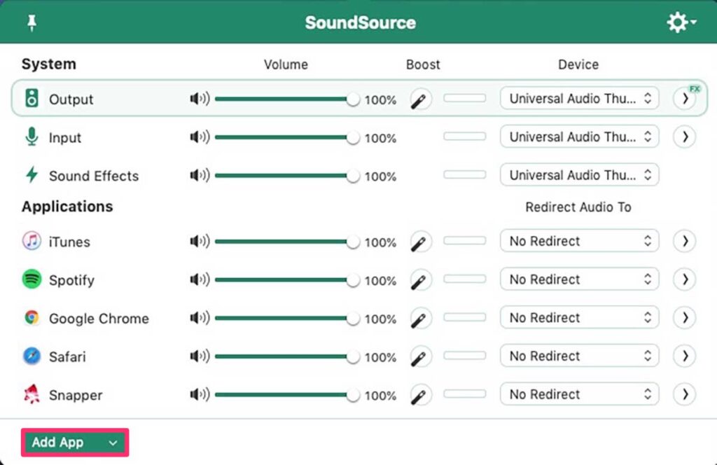 SoundSource Add App
