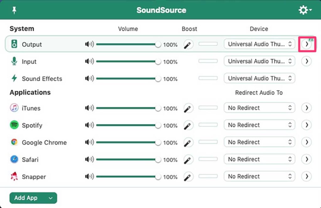 SoundSource effect