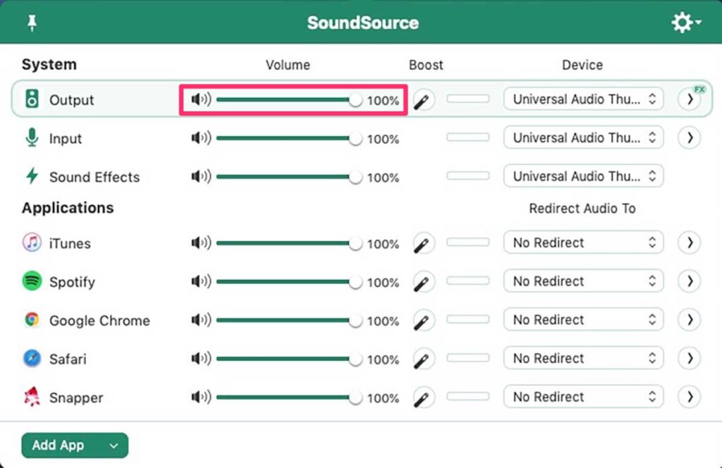 SoundSource volume