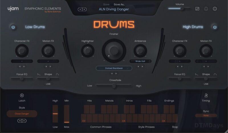 Symphonic Elements Drums-Interface